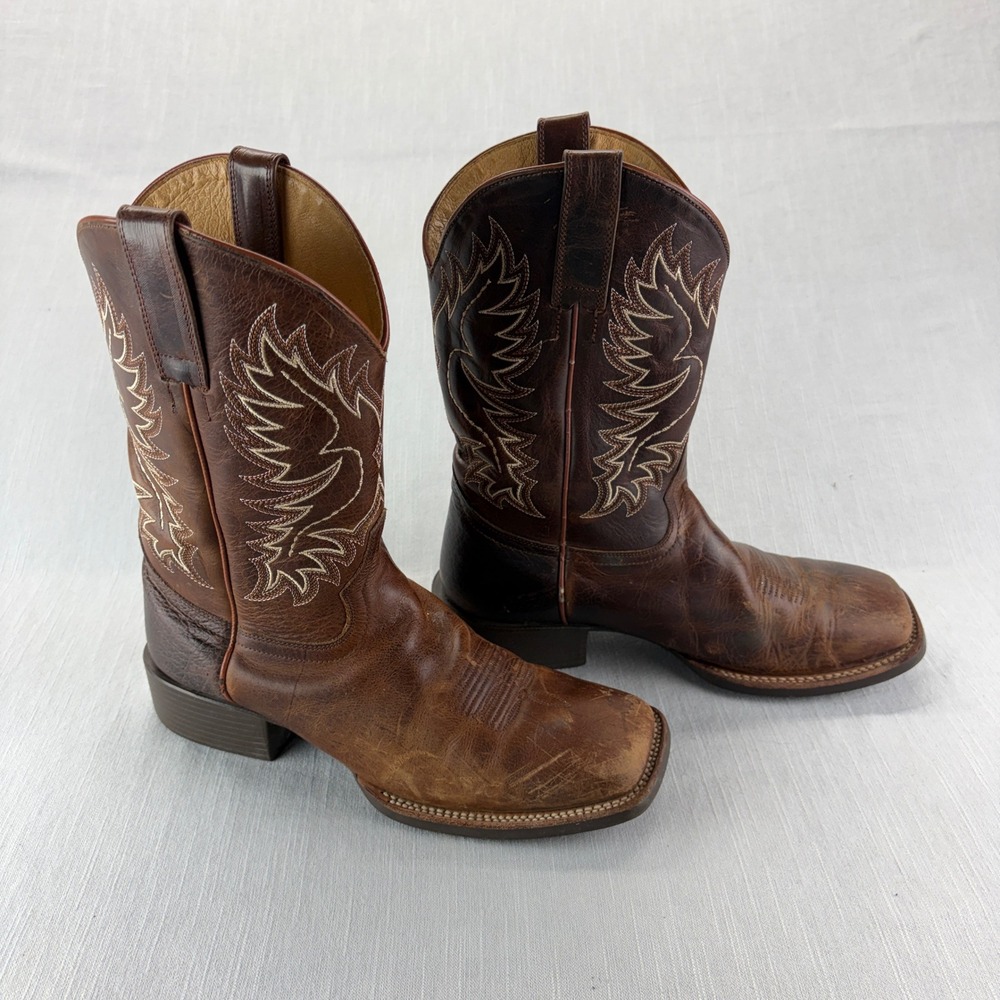 Cody James Western Boots Mens 10.5 D BBMP01 Brown Leather Square Toe Rugged